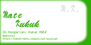 mate kukuk business card